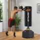 Freestanding punching bag with stand and suction cup base, designed for safe kicking and punching, suitable for family.