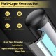 Freestanding punching bag detail showing multi-layer construction with wear-resistant PU leather and resilient foam for.