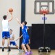 Portable basketball hoop with adjustable height, 44" backboard, and fillable base for stability, perfect for indoor or.
