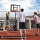 Portable basketball hoop with adjustable height, 44" backboard, and fillable base for stability, suitable for all ages.