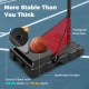 Portable basketball hoop base with fillable design for stability, featuring a basketball holder and adjustable height.