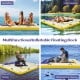 Multifunctional 8 ft x 8 ft inflatable dock platform for sunbathing, fishing, and lake lounging with portable design.