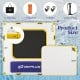 Inflatable dock platform measuring 8 ft x 8 ft, featuring waterproof PVC, non-slip EVA pad, and portable design for.