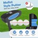 Junior mallet putter in blue with zinc alloy head, designed for kids 11-14, featuring alignment aid and non-slip grip.