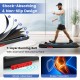 Under desk treadmill with a 7-layer diamond-textured running belt, remote control, and LED display for safe workouts.