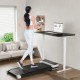 Under desk treadmill with remote control, 2.5HP motor, adjustable speed, and LED display for home office use.