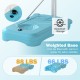 Weighted base of the portable pool basketball hoop, fillable with sand or water for stability, ideal for outdoor play.