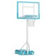 Pool basketball hoop with shatterproof backboard, adjustable height, and sturdy base, perfect for poolside fun.