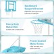 Backboard support bracket for the portable pool basketball hoop, enhancing durability and impact resistance.