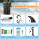 Complete accessory set for 11 Feet Premium SUP, including paddle, safety leash, removable fin, and repair kit.