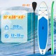 11-foot inflatable stand up paddle board with blue design, 310 lbs capacity, and included paddle for easy surfing.