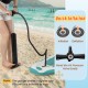 Dual action hand pump for quick inflation of the 11 Feet Premium SUP Inflatable Stand Up Paddle Board on the beach.
