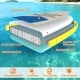 Inflatable 11 Feet SUP paddle board with reinforced drop stitch core, non-slip deck, and dual action hand pump for.