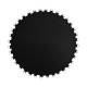 Round black high-elastic PP replacement jumping mat with 8-row stitching, perfect for outdoor workouts and gymnastics.