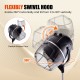 Salon standing hair dryer bonnet with a flexible swivel hood, adjustable temperature, and portable design for easy use.