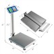 Digital floor folding scale with stainless iron top, 660 lbs capacity, ideal for warehouses and factories.
