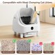 Self-cleaning open-top cat litter box with APP control, compatible with bentonite and mineral clumping litters for.