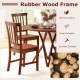 Single dining chair with solid rubber wood legs, showcasing elegant craftsmanship and ergonomic design for comfort.