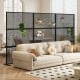 Metal privacy screen set with mesh surface, robust structure, and H-shaped legs, ideal for indoor or outdoor use.