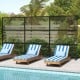 Set of 2 metal privacy screens with mesh surface, ideal for outdoor use and enhancing garden privacy.