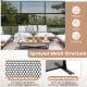 Set of 2 metal privacy screens with a robust sprayed metal structure and mesh surface for outdoor ventilation and style.