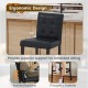 Black PVC leather bar stool with solid wood legs, featuring an ergonomic design for comfortable extended sitting.