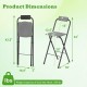 Portable bar height stool set featuring an ergonomic seat, sturdy metal frame, and compact folding design for easy transport.