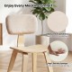 Teddy velvet upholstered dining chair with curved backrest and rubber wood frame for comfort and stability.