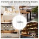 Gray dining chair with solid rubber wood legs, featuring a ladder back design for comfort, ideal for dining rooms and.