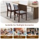 Set of 2 wood kitchen chairs with gray faux leather seats, perfect for dining rooms, coffee shops, and restaurants.