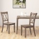 Brown wooden dining chair featuring a high backrest and ergonomic seat, ideal for comfortable farmhouse dining.