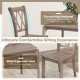 Set of 2 wooden dining chairs with high backrest and ergonomic seat, perfect for farmhouse-style dining rooms.