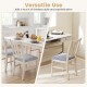 Set of 2 Wooden Upholstered Dining Chairs with High Curved Back - Gallery View 5 of 9