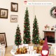 Set of 3 pre-lit artificial Christmas trees with 230 warm white LED lights, ideal for festive home decoration.