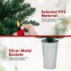 Close-up of selected PVC material for a pre-lit artificial Christmas tree, showcasing its flame-retardant and durable.