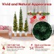 Set of 3 pre-lit artificial Christmas trees with 230 warm white LED lights, featuring 120+ branch tips for vibrant.