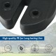 Close-up of a 20lbs canopy weight plate made of weather-resistant PE, designed for secure outdoor use and easy stacking.