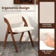 Folding kitchen dining chair with rubber wood legs, breathable linen fabric, and ergonomic design for comfort.