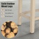 Solid rubber wood legs of a counter height bar stool, providing strong support and long-lasting use for versatile.