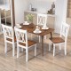 Elegant farmhouse kitchen chair with rubber wood seat and cross backrest, designed for comfort and style in dining.