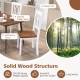 Set of 4 Wooden Farmhouse Kitchen Chairs with Rubber Wood Seat - Gallery View 9 of 9