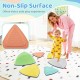 Set of 6 non-slip balance stones in various colors, perfect for kids' play and coordination development indoors or.