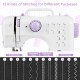 Mini sewing machine showcasing 12 built-in stitches, ideal for beginners and versatile home DIY projects.
