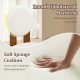 Round upholstered backrest and soft sponge cushion of Sherpa dining chair set for comfortable long-term sitting.