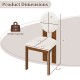 Sherpa dining chair dimensions with rubber wood legs, featuring a round backrest and wide seat for comfort and support.