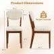 Sherpa dining chair dimensions with rubber wood legs, featuring plush fleece upholstery and a 400 lbs weight capacity.