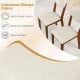 Sherpa dining chair set of 4 with walnut rubber wood legs, featuring plush fabric for comfort and stability in dining.