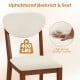 Sherpa dining chair with rubber wood legs, plush cushion, and ergonomic backrest for comfortable seating in dining.