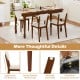 Set of 4 Sherpa dining chairs with rubber wood legs, featuring ergonomic backrests and non-slip foot pads for stability.