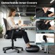 Shiatsu foot massager with detachable covers, air compression, and heat for customized foot relaxation and comfort.